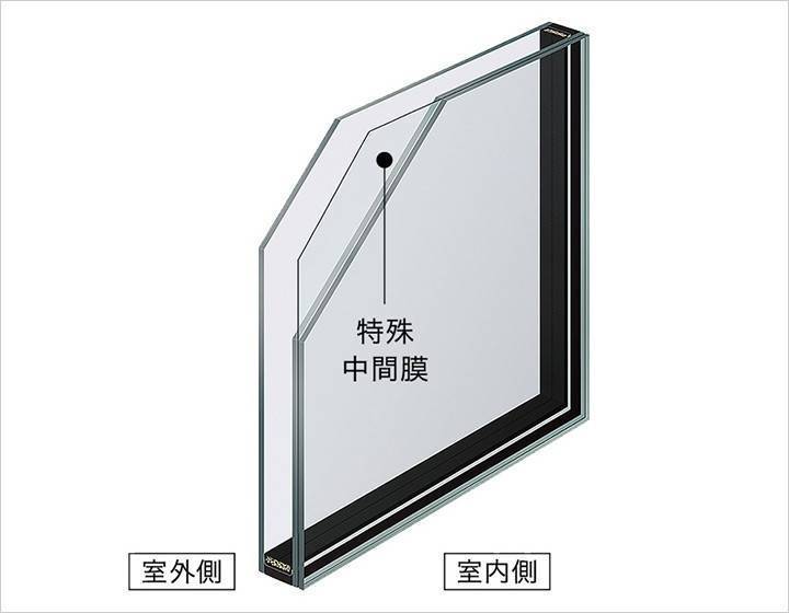 かがみ屋硝子店の防犯合わせガラス(Low-Eガラス)に取替えの施工後の写真3