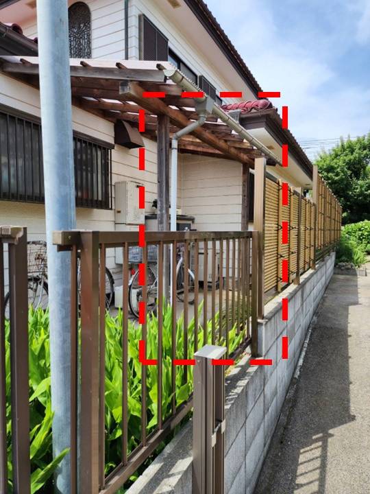 みもとトーヨーの吹き込む雨を防ぎたいの施工前の写真2