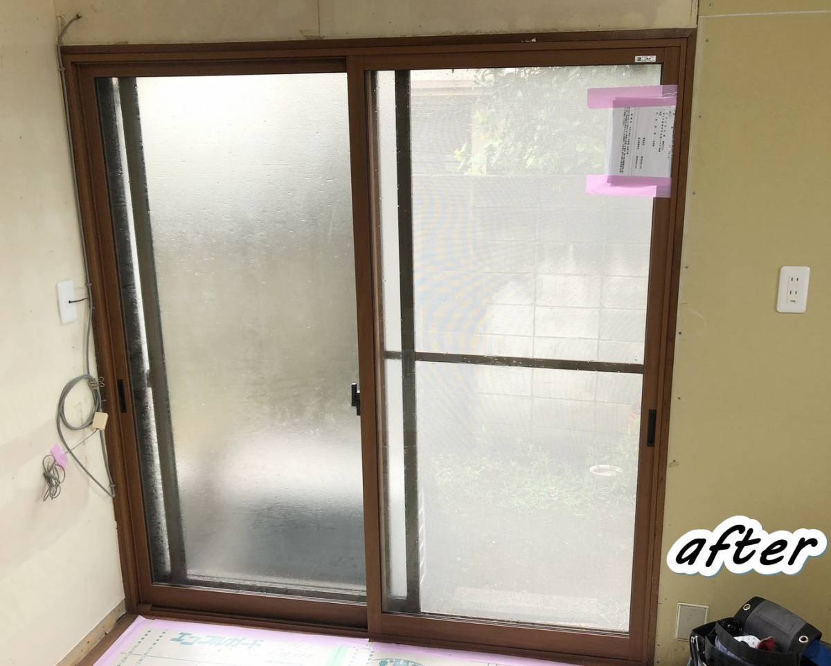 サガワトーヨー住器の窓 リフォーム LIXILの内窓「インプラス」/キッチン/居間の施工後の写真2