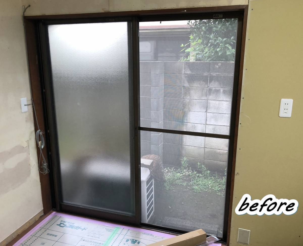サガワトーヨー住器の窓 リフォーム LIXILの内窓「インプラス」/キッチン/居間の施工前の写真2