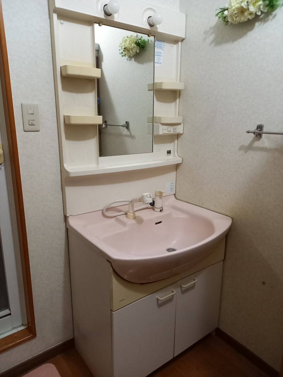 東京石原トーヨー住器の洗面化粧台 クレヴィの施工前の写真1