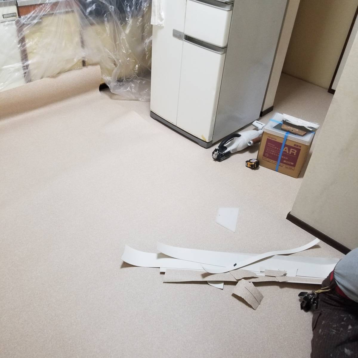 かとうがらすてん 大森山王の床補修工事の施工後の写真2
