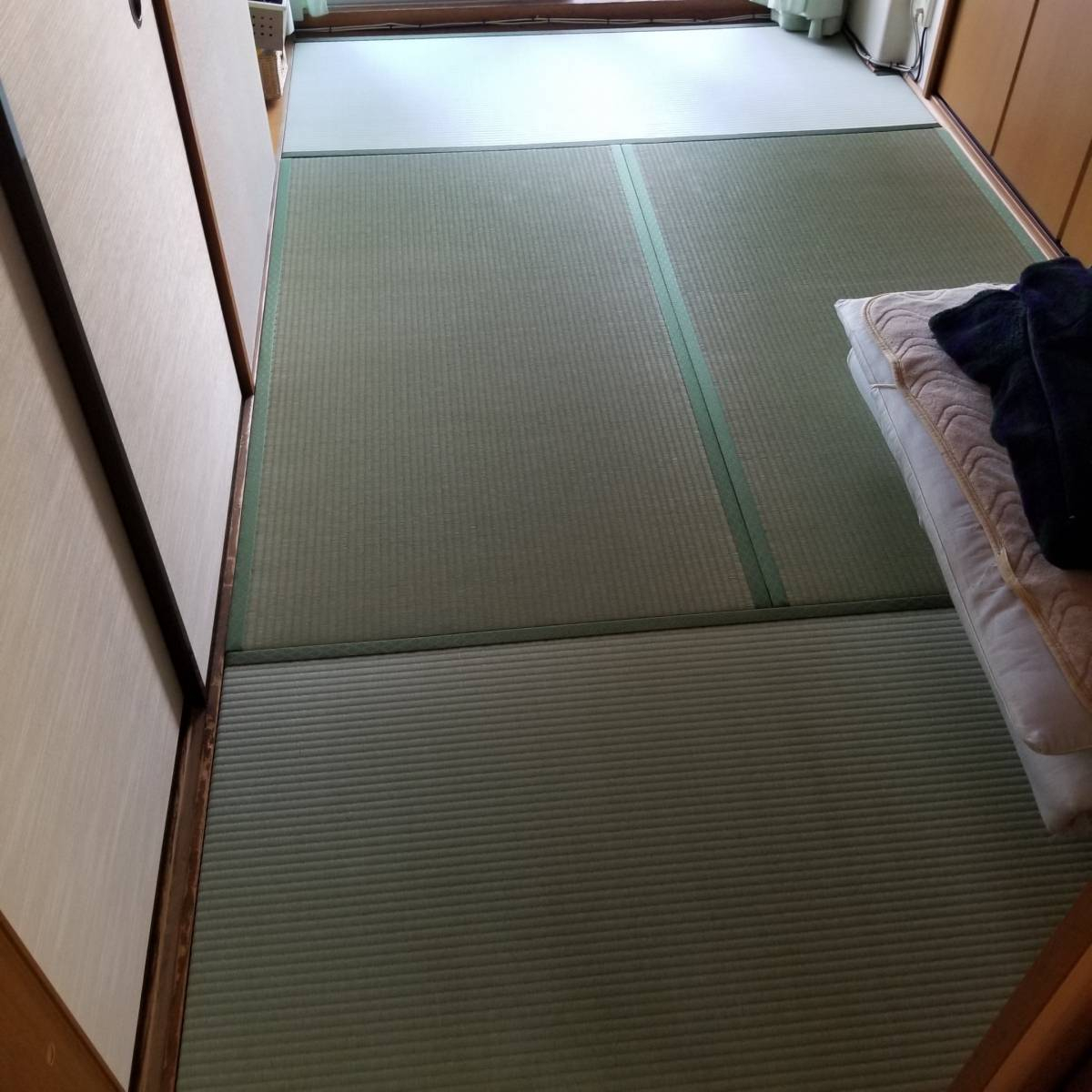 かとうがらすてん 大森山王のインプラス取付にあたり、畳替えの施工後の写真1