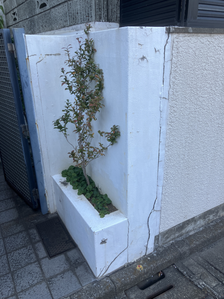 かとうがらすてん 大森山王の鉄製門扉と門袖の塗装工事の施工前の写真2