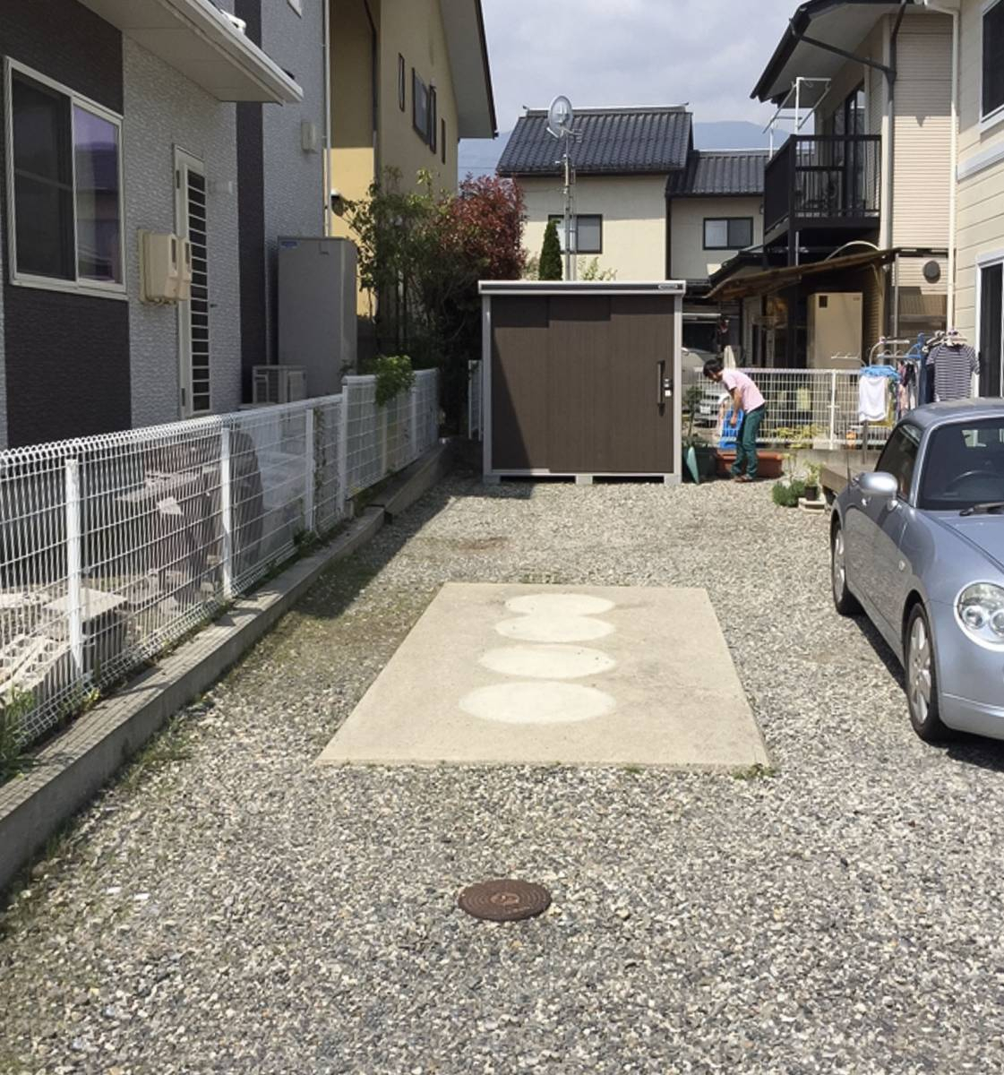 ネットアスの1台用カーポートの施工前の写真1