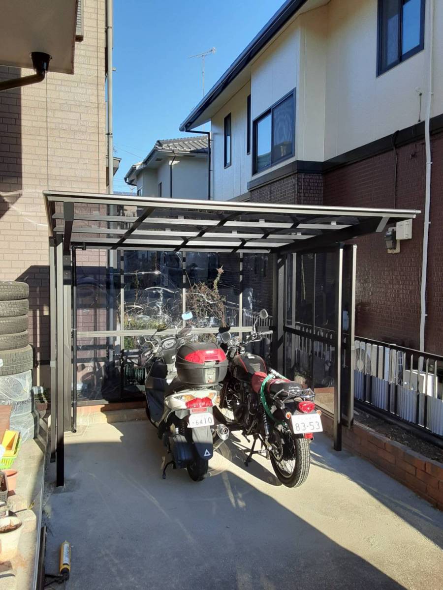 大成トーヨー住器のカーポート|サイクルポート|LIXIL|フーゴFパーク|小田原市|の施工後の写真1