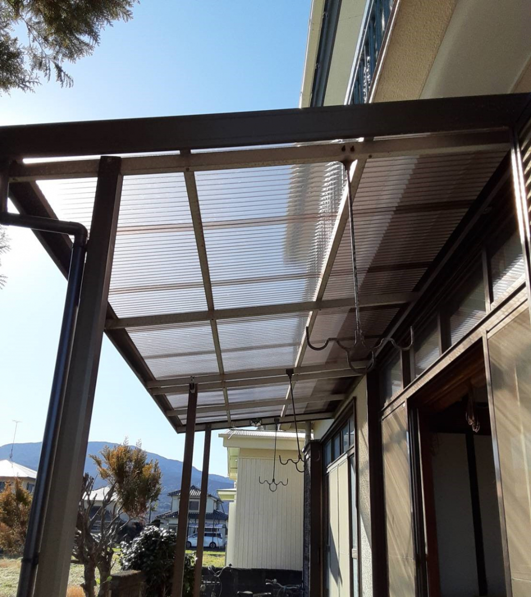 大成トーヨー住器の波板交換|テラス屋根|ベランダ屋根|小田原の施工後の写真1