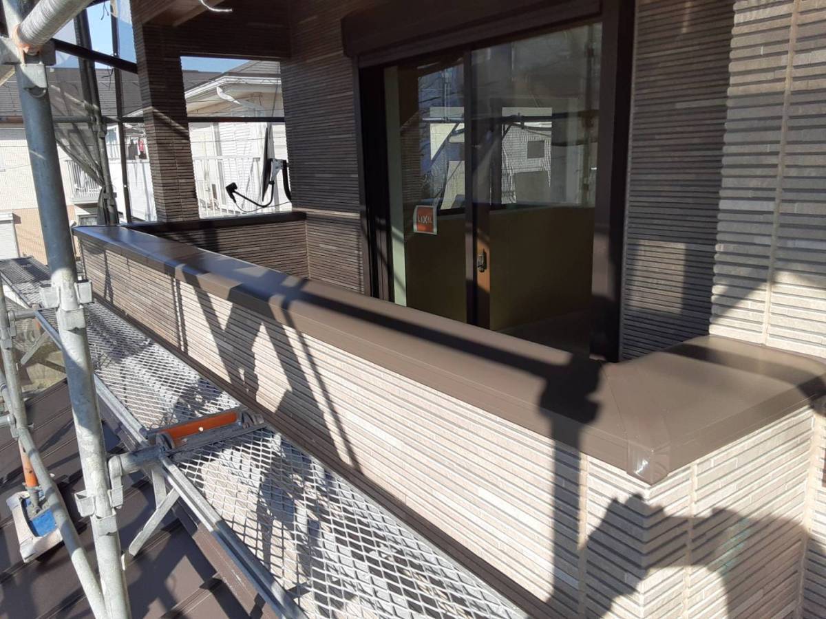 大成トーヨー住器のベランダ笠木工事|コーピング工事|ハンドラインⅢ|小田原市|の施工後の写真1